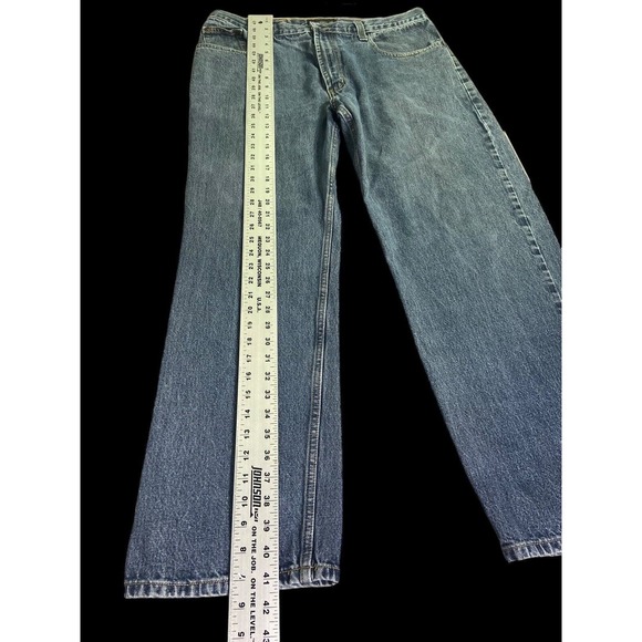 Axist Jeans Mens 38x30 Dark Blue Denim Straight Leg 100% Cotton Pants - Picture 11 of 12